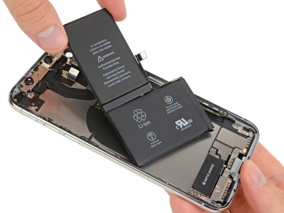 Pin zin tháo máy iPhone X